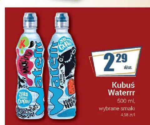Woda smakowa Kubuś Waterrr Malina promocja w Premium Nasz Sklep