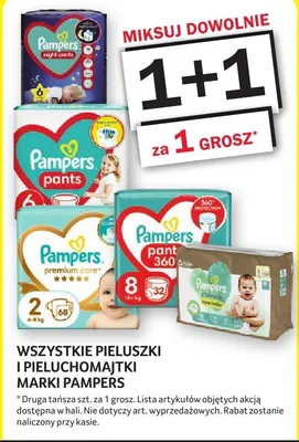 Pieluchy i pieluchomajtki Pampers różne rodzaje promocja w Selgros