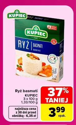 Ryż basmati Kupiec promocja w Carrefour Market