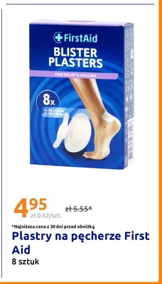 Plastry na pęcherze First Aid promocja w Action