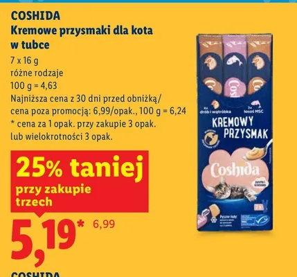Kremowe przysmaki dla kota w tubce promocja w Lidl
