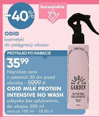 Odżywka bez spłukiwania do włosów Milk Protein Intensive No Wash promocja w Super-Pharm