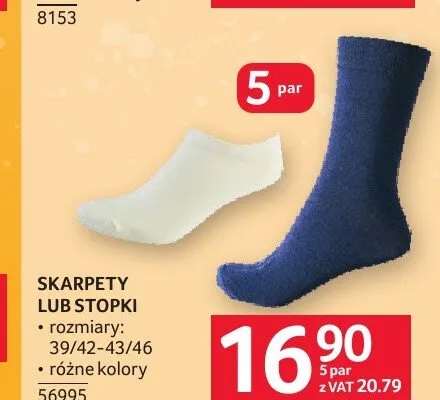 Skarpety męskie stopki promocja w Selgros