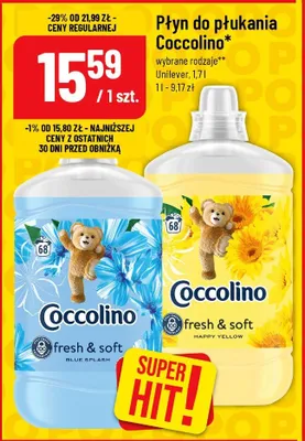 Płyn do płukania Fresh & Soft Blue Splash promocja w POLOmarket