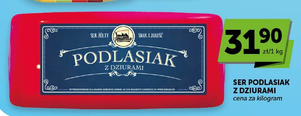 Ser żółty Podlasiak z dziurami promocja w Euro Sklep