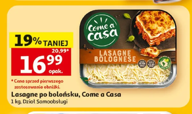 Lasagne po bolońsku Come a Casa promocja w Auchan
