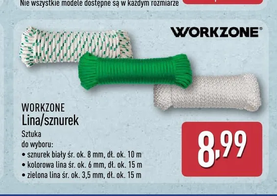 Lina/sznurek WORKZONE promocja w Aldi