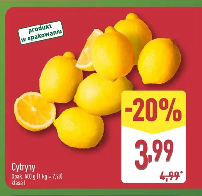 Cytryny promocja w Aldi