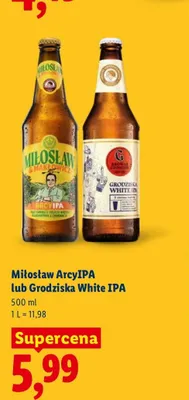 Piwo Grodziska White IPA promocja w Lidl