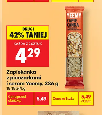 Zapiekanka z pieczarkami i serem Yeemy promocja w Biedronka