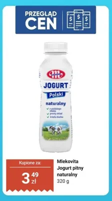 Jogurt pitny Polski naturalny Mlekovita promocja w Dino
