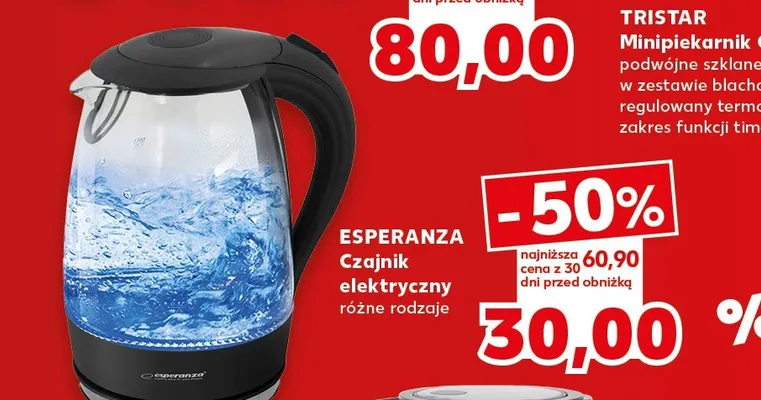 Czajnik elektryczny Esperanza promocja w Kaufland
