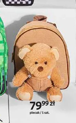 Plecak Backup beżowy z misiem promocja w Empik