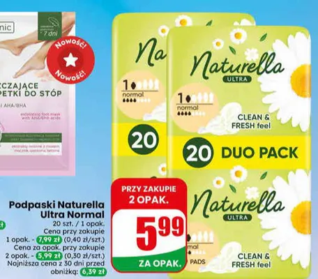 Podpaski Naturella Ultra Normal promocja w Dino
