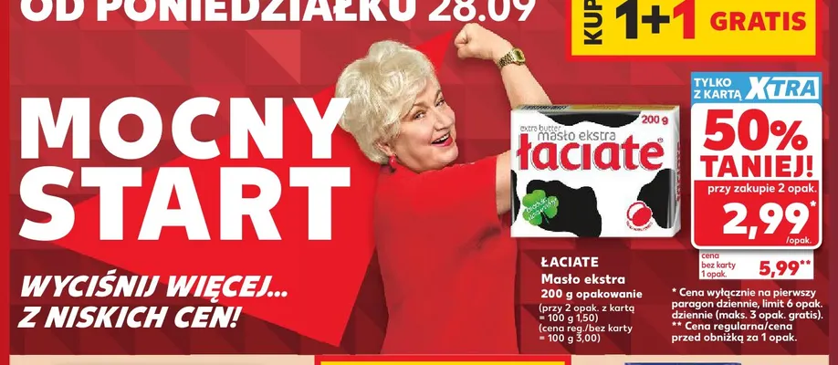 Masło ekstra Łaciate promocja w Kaufland
