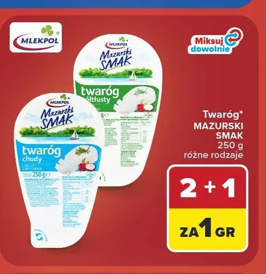 Twaróg chudy Mazurski Smak promocja w Carrefour