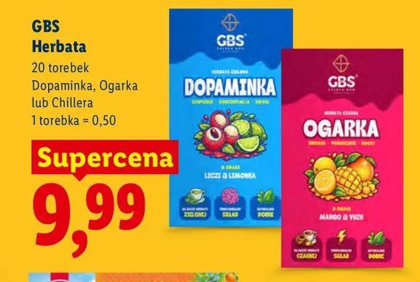 Herbata Ogarka GBS promocja w Lidl