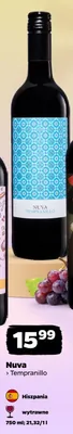 Wino Nuva Tempranillo wytrawne Hiszpania promocja w Netto