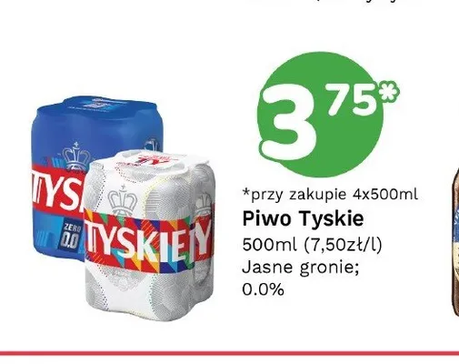 Piwo Tyskie Gronie promocja w Limonka