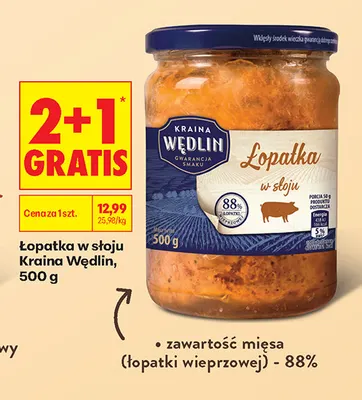 Łopatka w słoju Kraina Wędlin promocja w Biedronka