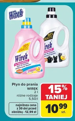 Płyn do prania Wirek promocja w Carrefour Market
