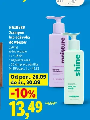 Szampon do włosów Hairera promocja w Lidl