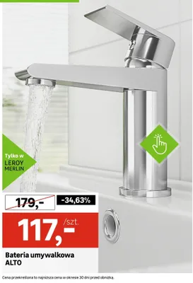 Bateria umywalkowa ALTO promocja w Leroy Merlin