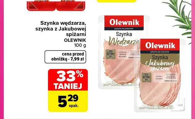 Szynka wędzarza Olewnik promocja w Carrefour