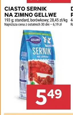 Ciasto sernik na zimno Gellwe standard promocja w Stokrotka