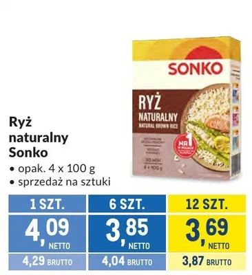 Ryż naturalny Sonko promocja w Makro