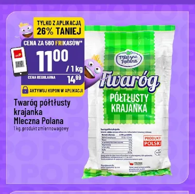 Twaróg półtłusty krajanka Mleczna Polana promocja w POLOmarket