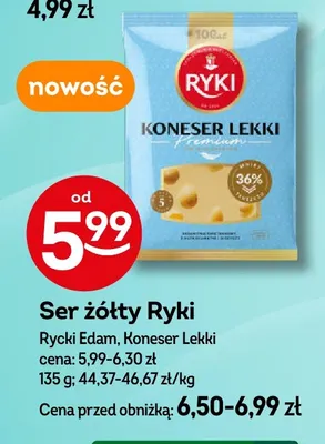 Ser żółty Rycki Edam Ryki promocja w Żabka
