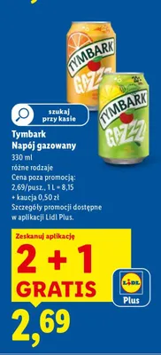 Napój Tymbark Napój gazowany promocja w Lidl