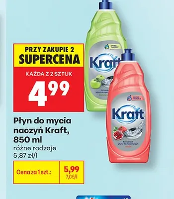 Płyn do mycia naczyń Kraft promocja w Biedronka