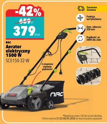 Aerator elektryczny 1500 W SCE150-32-W promocja w Biedronka Home