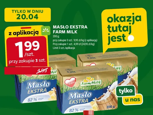 Masło ekstra promocja w Stokrotka