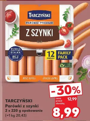 Parówki z szynki promocja w Kaufland