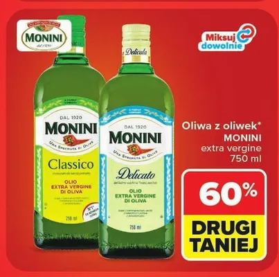 Oliwa z oliwek Monini Delicato extra vergine promocja w Carrefour