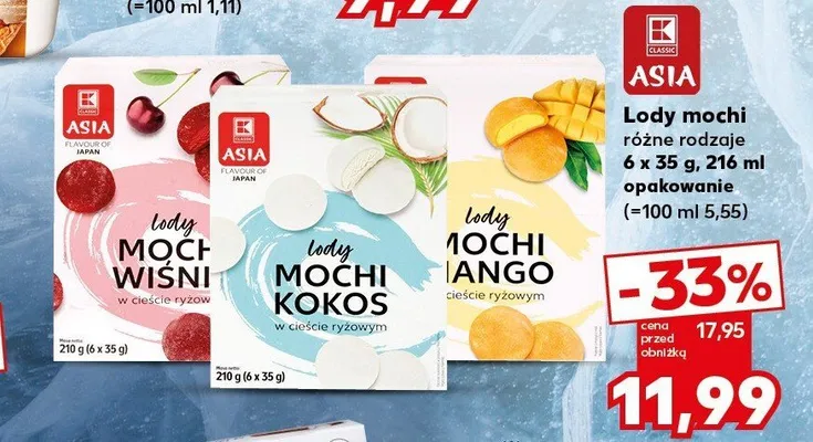 Lody mochi mango K-Classic Asia promocja w Kaufland