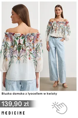 Bluzka damska z lyocellem w kwiaty Medicine promocja w Medicine