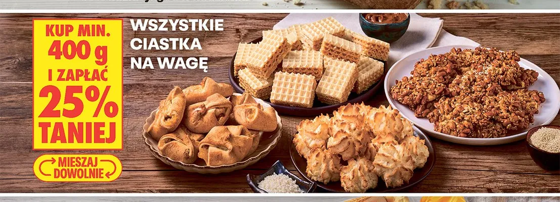Ciastka na wagę promocja w Biedronka