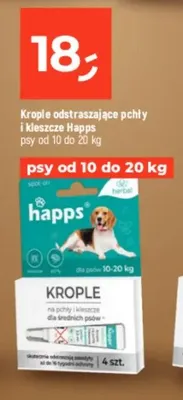 Krople odstraszające pchły i kleszcze psy od 10 do 20 kg promocja w Dealz