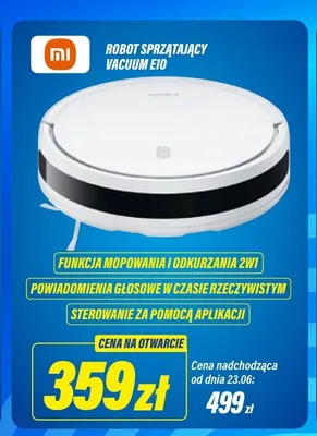 Robot sprzątający Xiaomi Vacuum E10 promocja w RTV EURO AGD