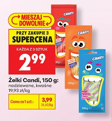 Żelki nadziewane Candi promocja w Biedronka