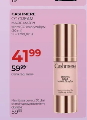 Krem CC koloryzujący Cashmere CC Cream Magic Match promocja w Drogerie Jawa