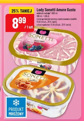 Lody Sonetti Amore Gusto owoce leśne promocja w POLOmarket
