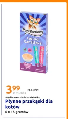 Płynne przekąski dla kotów Purrfections promocja w Action
