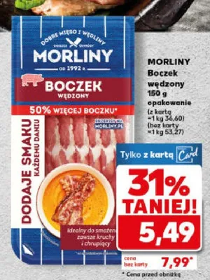 Boczek wędzony parzony Auchan promocja w Kaufland
