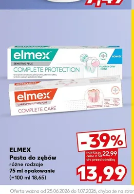 Pasta do zębów Elmex Caries Protection Plus Complete Care promocja w Kaufland