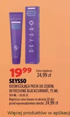 Odświeżająca pasta do zębów Refreshing Blackcurrant Seysso promocja w Drogerie Natura